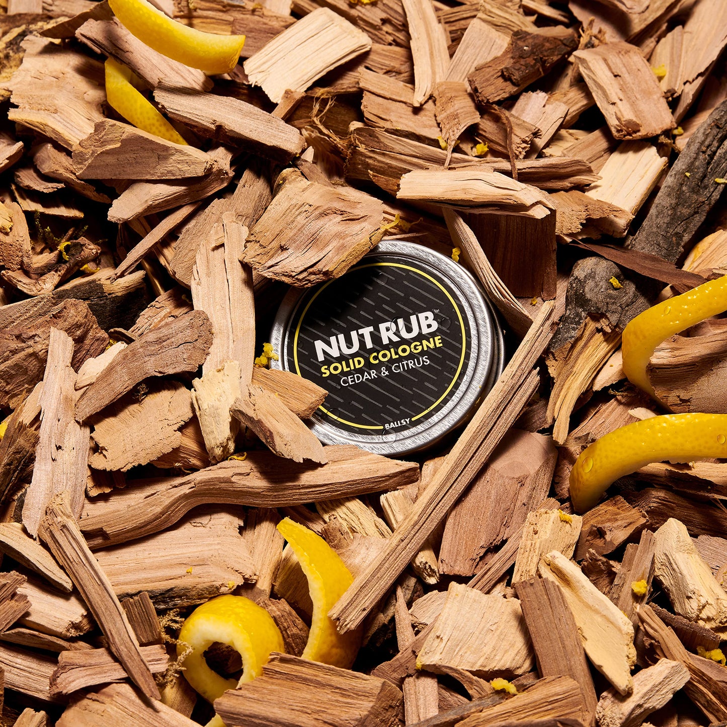 Ballsy Body & Groin Rub, Cologne for Everywhere, with Beeswax, Coconut and Sunflower Seed Oil, Citrus and Cedar .85 oz