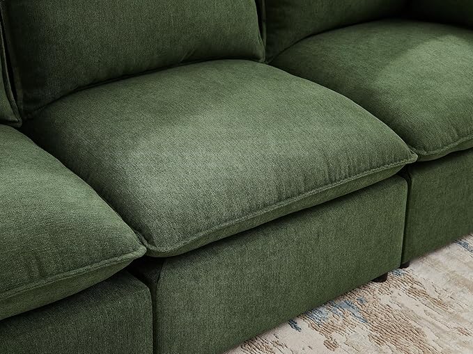 VANOMi Modular Sectional Sofa, Fully Modular Convertible Sleeper Sectional Couch with Reversible Chaise, 6 Seater for Living Room