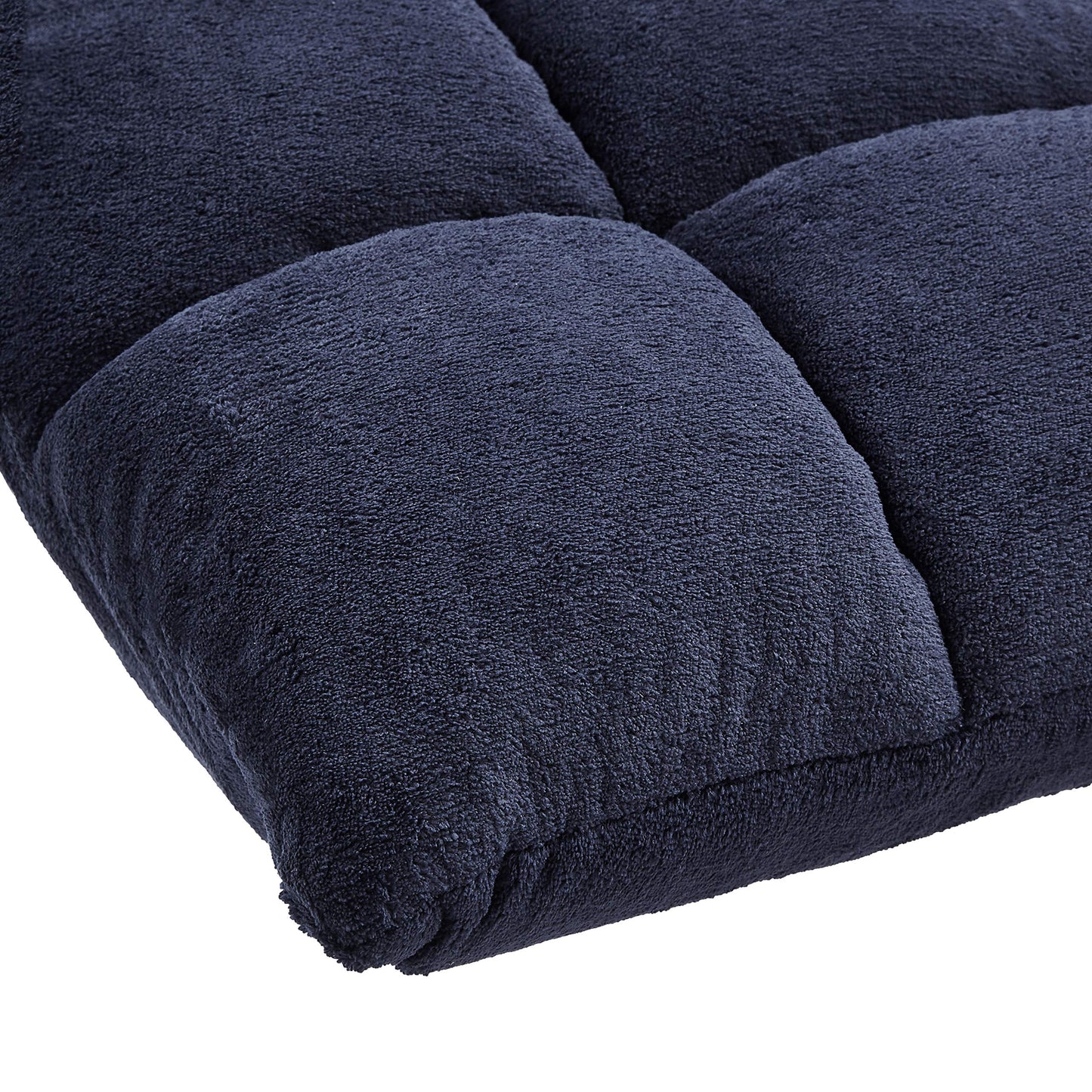 Amazon Basics Adjustable 14-Position Memory Foam Floor Chair with Back Support, Portable, 41.3"D x 21.3"W x 6"H, Navy