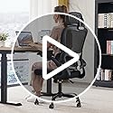 TRALT Office Chair Ergonomic Desk Chair, 330 LBS Home Mesh Office Desk Chairs with Wheels, Comfortable Gaming Chair, High ...
