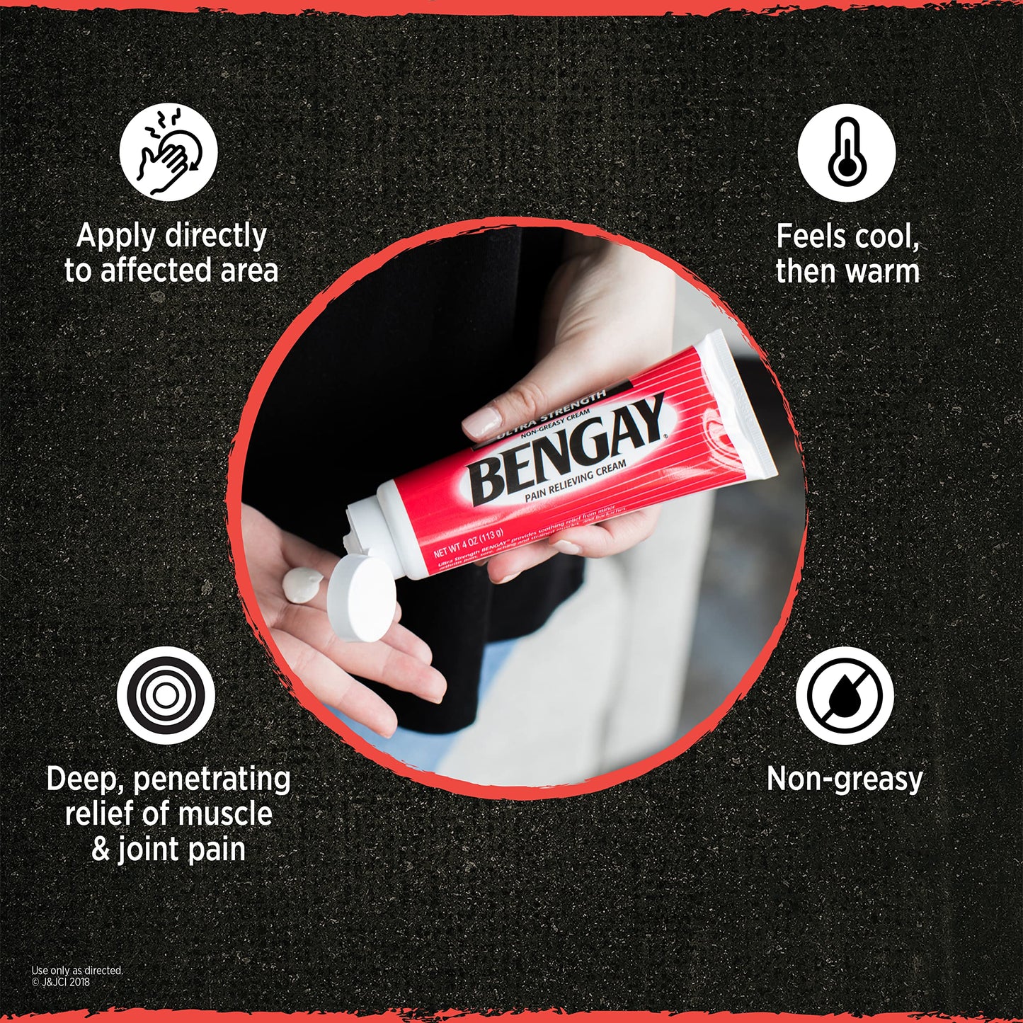 Bengay Ultra Strength Topical Pain Relief Cream, Non-Greasy Analgesic for Minor Arthritis, Muscle, Joint, and Back Pain, Camphor, Menthol & Methyl Salicylate, 2 oz Packaging May Vary (Pack of 2)