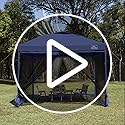 KAMPKEEPER 10x10 Pop-Up Canopy Tent, Waterproof Portable Shade with Screen Walls, Adjustable Instant Outdoor Shelter for C...