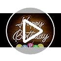 HMT Happy Birthday Neon Sign for Backdrop Wall Decor Large Size 22×16.9 Inch Happy Birthday LED Neon Lights for Birthday P...