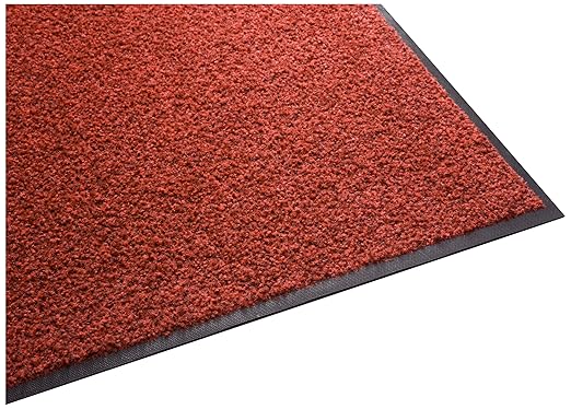 Guardian Floor Protection 94050715 Platinum Series Indoor Wiper Floor Mat, Rubber with Nylon Carpet, 5' Length, 7' Width,, Red