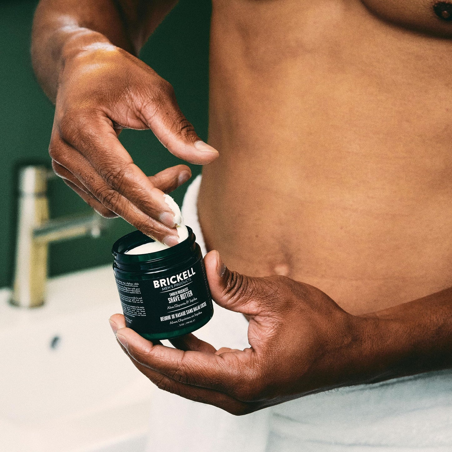 Brickell Men's Smooth Brushless Shave Butter for Men, Natural and Organic Smooth Shaving Butter to Fight Nicks, Cuts and Razor B