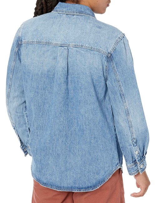 [BLANKNYC] mens Denim Long Shacket, Hours Later, Large US