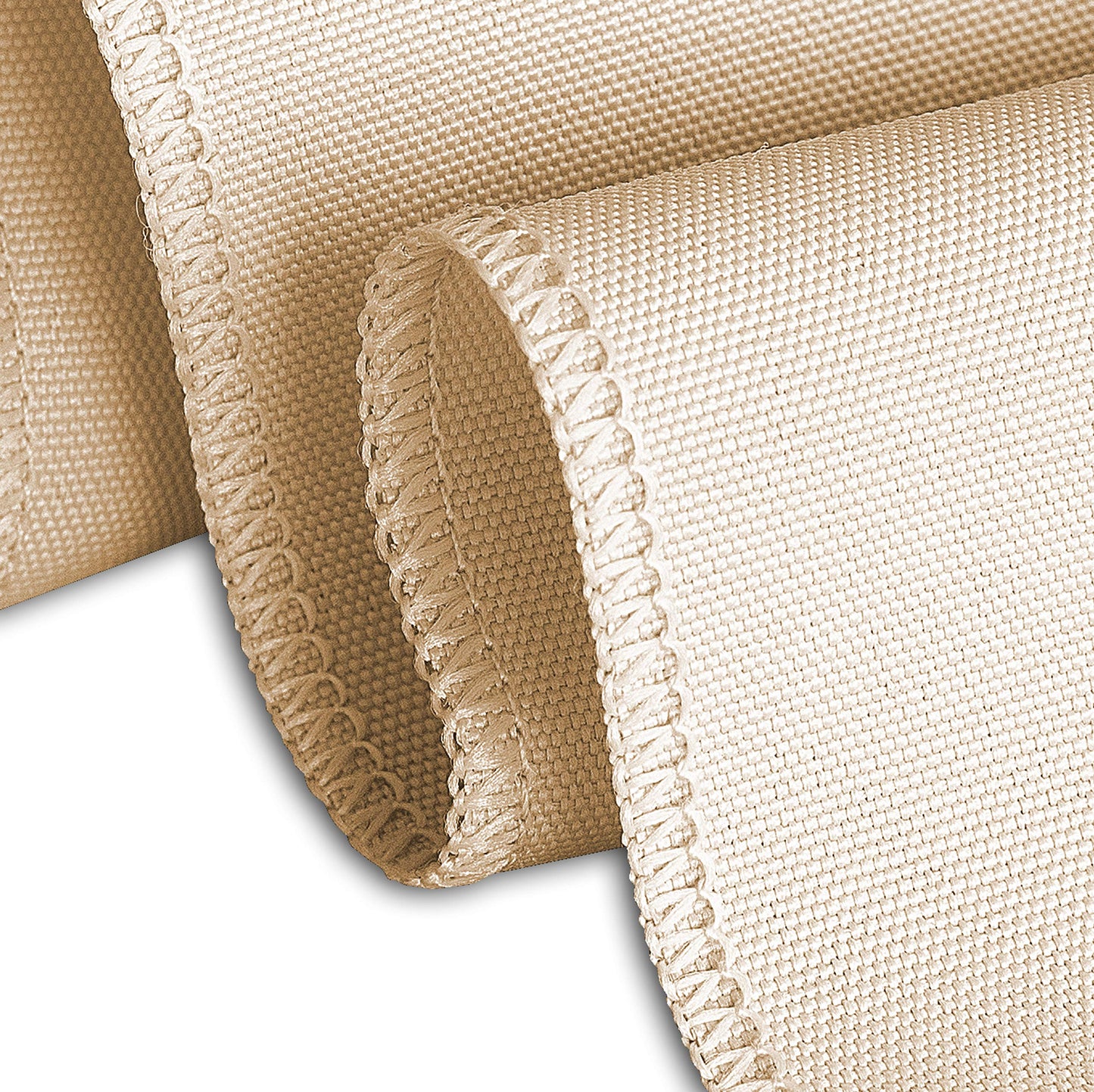 LTC LINENS Beige Round Tablecloth for 60 Inch Round Table - 120 Inch Round Table Cover - Washable, Wrinkle Resistant Polyester Fabric Cloth for Wedding, Party