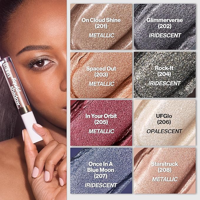 REVLON Glimmer Liquid Shadow, Smudge-Proof Shimmer Eyeshadow Makeup, Long Lasting, High Pigment, 205 In Your Orbit