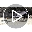 VIVOHOME 45W Padded Heating Double Camping Chair with 2 x 27000mAh Power Bank, Heated Oversized Portable Loveseat for Outd...