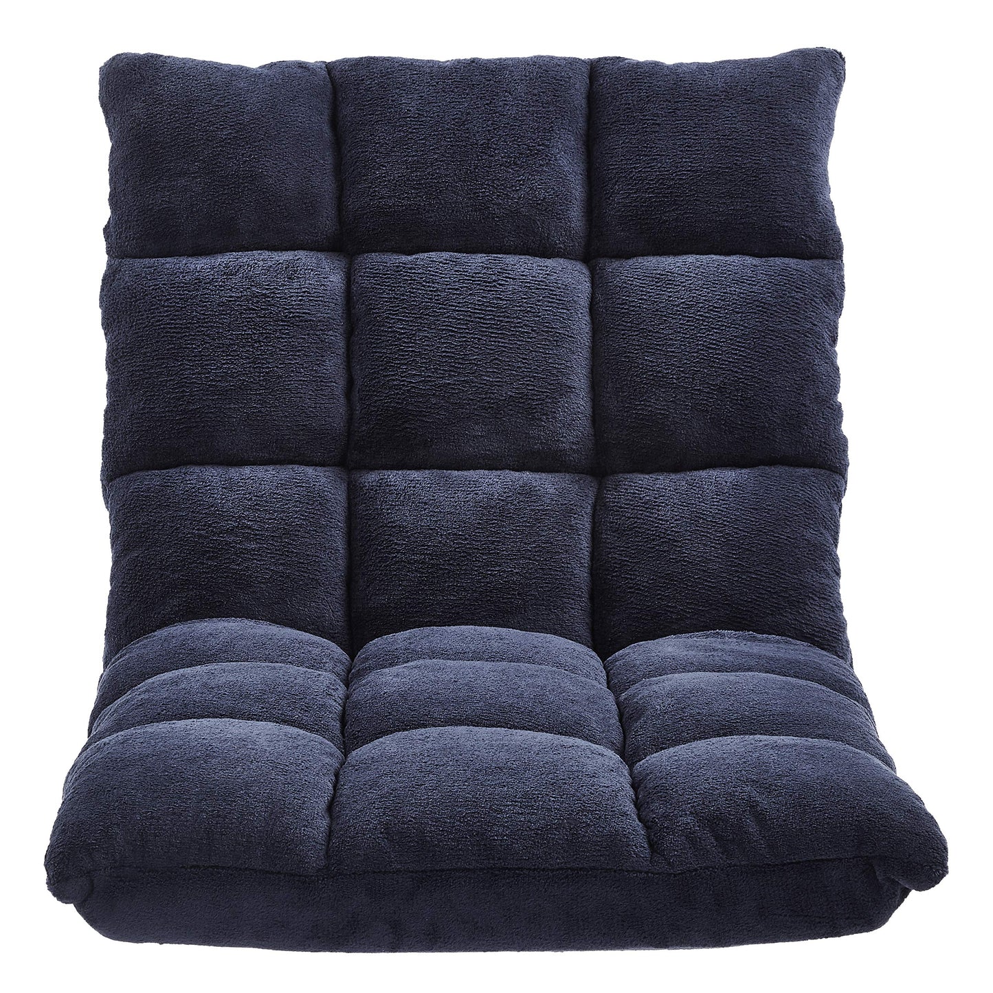 Amazon Basics Adjustable 14-Position Memory Foam Floor Chair with Back Support, Portable, 41.3"D x 21.3"W x 6"H, Navy