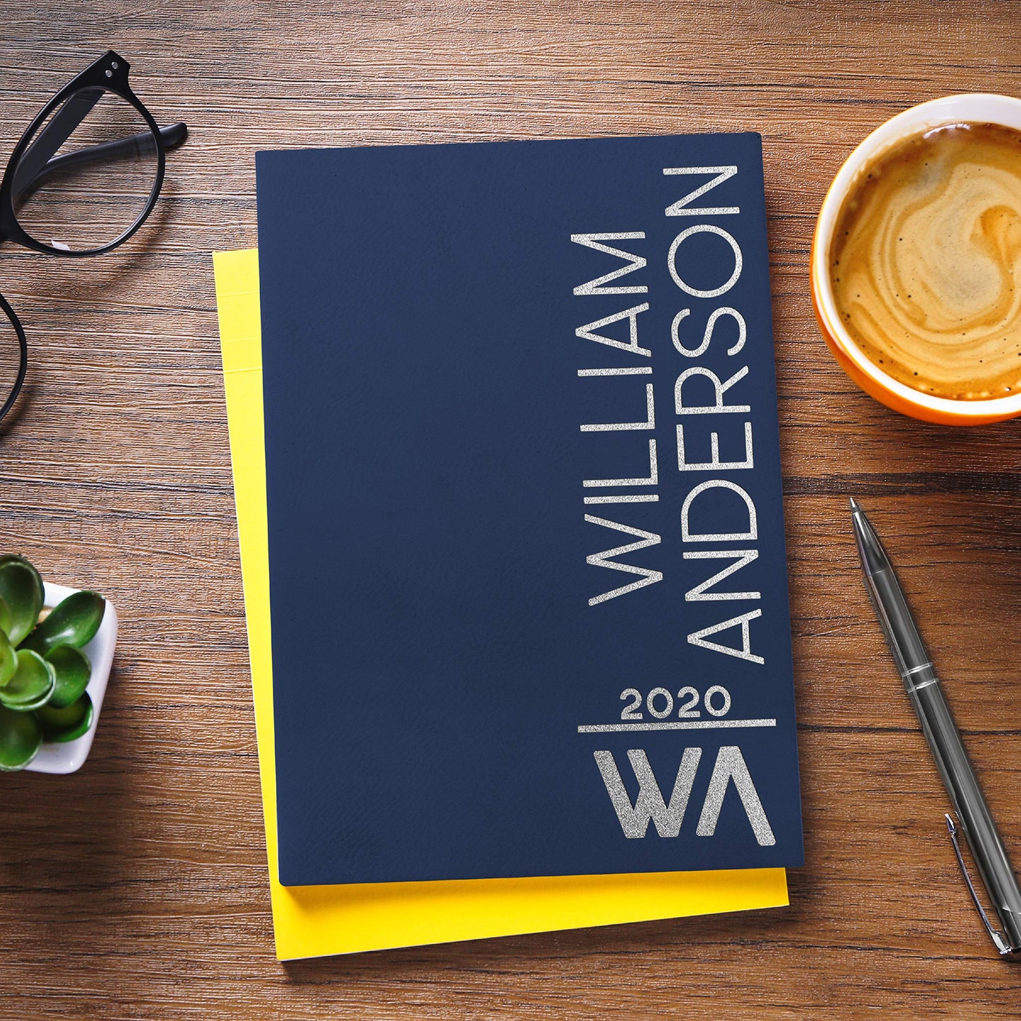Personalized Leather Journal | Royal Blue, 12 Design | w Text Notebook for Women, Men - Customized Journals to Write In for Women, Diary for Girls - Birthday, Best Friend, Mom, Dad, Office Gift