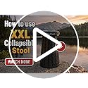 NUMANU 2025 Upgraded XXL Collapsible Stool with Cushion & Bag, 1000lbs Max Weight, 19.7" Heavy Duty Portable Retractable T...