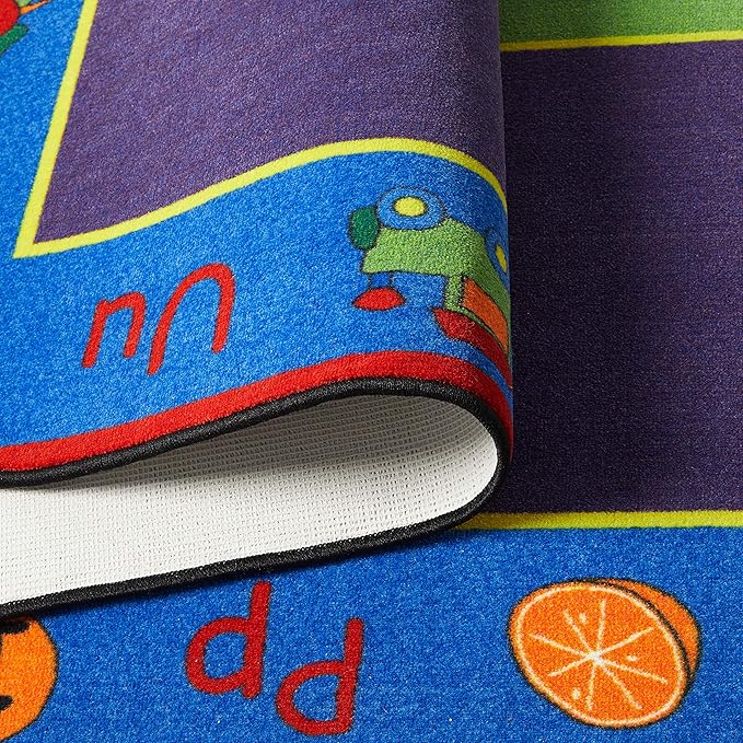 KIDCARPET.COM ABC Rainbow Seating Classroom Rug with 24 Seats, 7'6" x 12' Rectangle, Educational Classroom Rug, Kids Learning Play Mat | Area Rug for Bedroom or Playroom