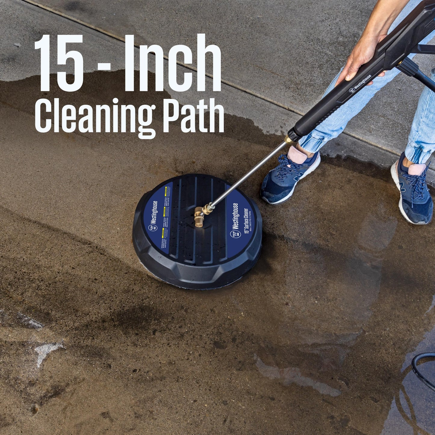Westinghouse 3000 PSI 1.76 GPM Electric Pressure Washer and 15" 3400 PSI Surface Cleaner Attachment Bundle