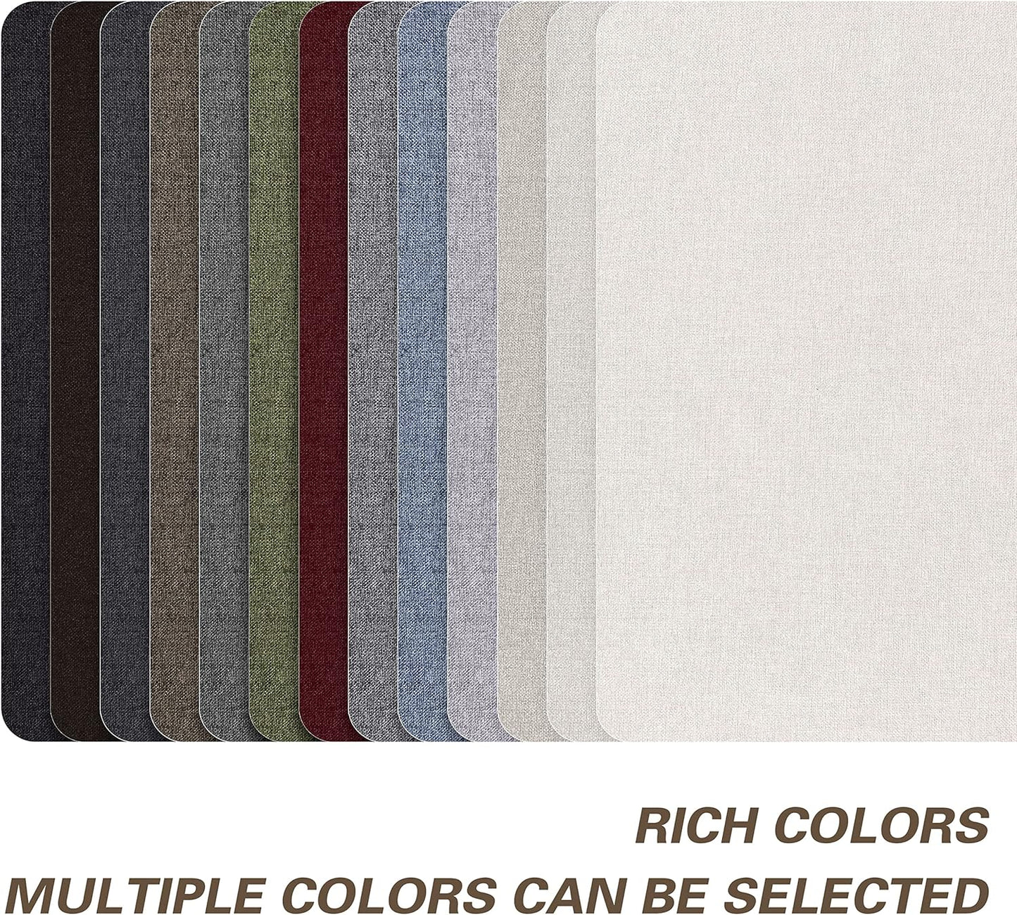 KING MOUNTAIN Fine Linen Repair Patches, Self-Adhesive Linen Fabric Patches, 8X11 inch Extra Size, Multi Color, Can be Used for Linen Sofa Repair and Linen Clothes Repair(8" x 11"-2PCS,Charcoal Gray)