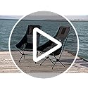 Helinox Chair Two Ultralight, High-Back, Collapsible Camping Chair, Blue Block, with Pockets