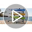 POKIPO Kayak Storage Rack,Heavy Duty Kayak Stand with Wheels 3 Layer Freestanding Wall Mount Rack Adjustable Kayak Rack fo...