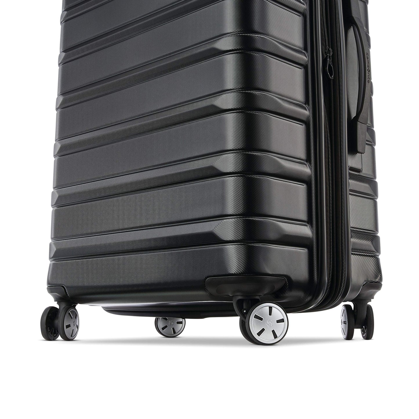 Samsonite Omni 2 24-Inch Medium Checked Hardside Luggage with 360° Spinner Wheels - Scratch Resistant Hardshell - TSA Lock - Expandable Polycarbonate Shell for Lightweight Travel - Midnight Black