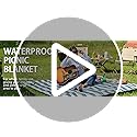 HX&OD Outdoor Picnic Blanket Extra Large, 80''*60'' Waterproof Picnic Mat with Stakes Foldable Camping Blanket Portable wi...