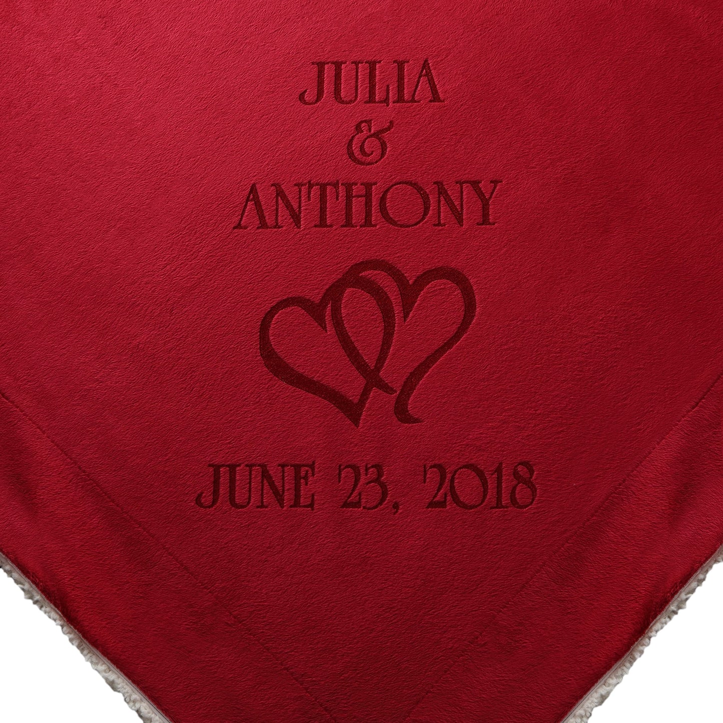 Custom Catch Personalized Unique Wedding Couple Gifts - Anniversary, Engagement Gift Blanket (Hearts)