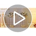 Nuptio Gold Vases for Centerpieces Wedding with Acrylic Panel - 2 Pcs 31.5 inch Tall Metal Flower Vase Flowers Stand - Ele...