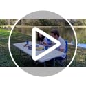 Byliable Folding Table 6ft Portable Heavy Duty Plastic Fold-in-Half Utility Foldable Table Plastic Dining Indoor Outdoor f...