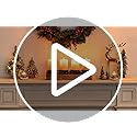 Romadedi Wood Candle Holders Christmas - Farmhouse Pillar Candle Holder with Mini Wreaths Xmas Dining Table Centerpiece De...