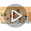 mustry Glass Drink Dispenser for Parties, 1 Gallon Beverage Dispenser with Stand and Spigot Solid Stainless Steel, Used as...