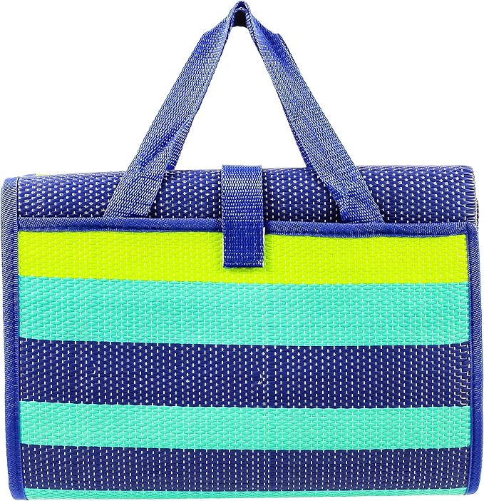 Camco Handy Mat with Strap - Perfect for Picnics, Beaches, RV and Outings - Green/Turquoise - 60" x 78" (42806)