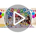 Oomloid Happy Birthday Party Decorations - Colorful Happy Birthday Banner Swirl Streamers Honeycomb Balls Circle Dots Garl...