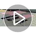 ICSPOID Portable Plastic Folding Table 4ft/6ft/8ft Heavy Duty White Black Picnic Dining Table Fold-in-Half for Camp Party ...