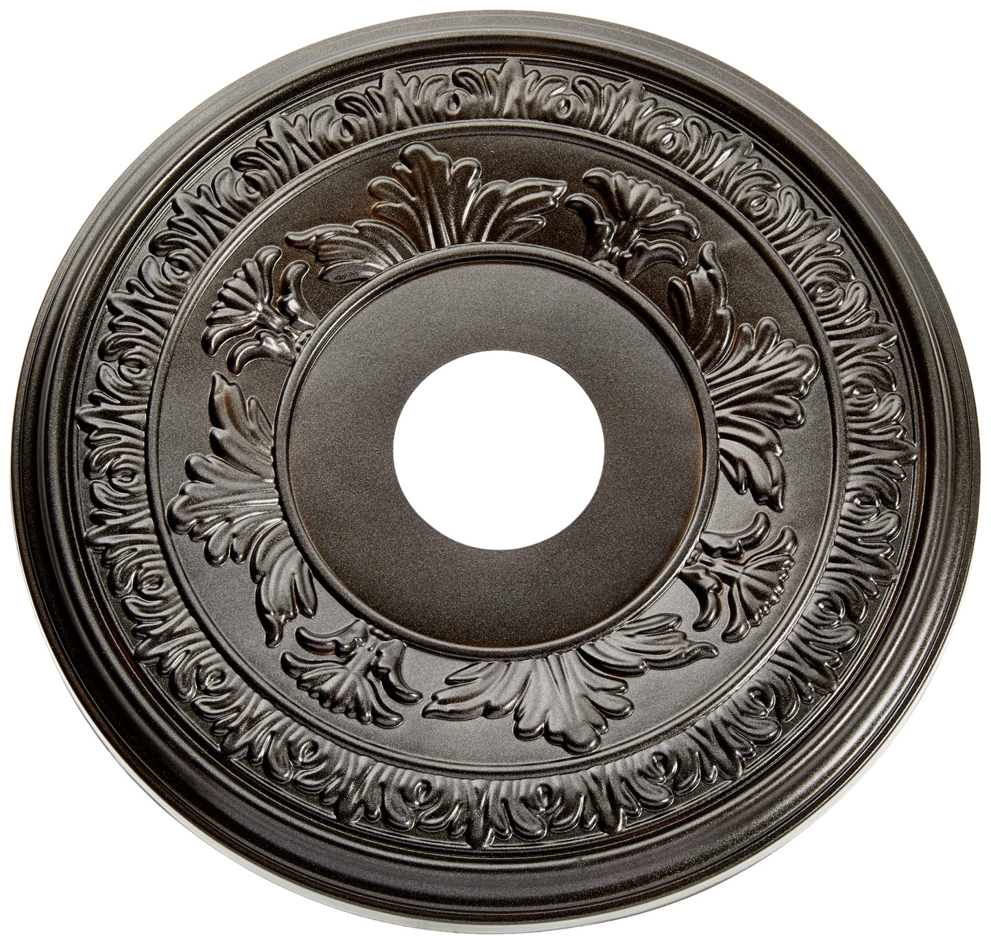 16Od X 3 1/2Id X 1P Baltimore Thermoformed Pvc Ceiling Medallion (Fits Canopies Up To 6 1/2), Metallic Black Night
