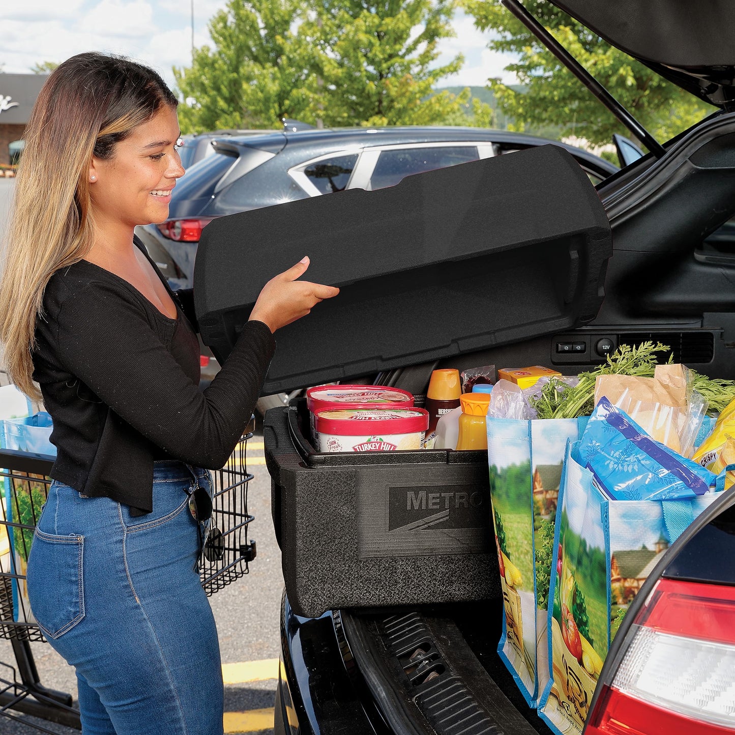 Metro Mightylite ML180XL Top Load Insulated Food Carrier - Professional-Grade Multipurpose Pan Carrier, Insulated Cooler and Food Warmer with Extra Capacity Lid - 45 qt or 5 Pan Capacity