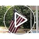 Sinyoeer 5 FT Carbon Fiber Flag Pole for Outside House, Heavy Duty Flag Pole for House, Porch, Wall, 1 Inch Flag Poles for...