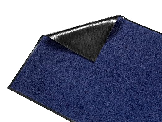 Guardian Platinum Series Indoor Wiper Floor Mat, Rubber with Nylon Carpet, 6'x13', Blue