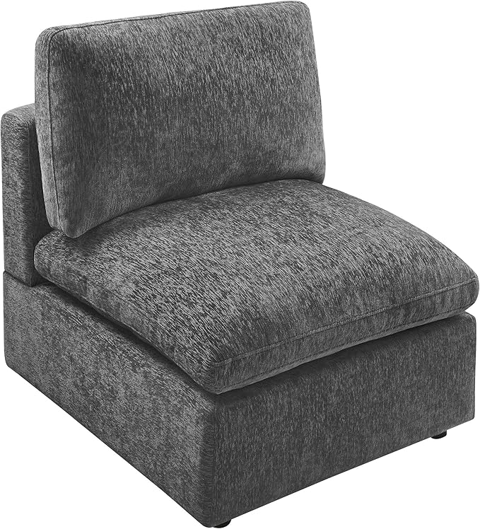 VANOMi Modern Upholstered Middle Module for Modular Sectional,Sectional Sofa Couch Accent Armless Chair, Chenille
