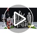 KINGROW Cocktail Shaker Set 29-Piece Bartender Kit with Rotating Stand | Bar Set Drink Mixer Set with All Essential Access...