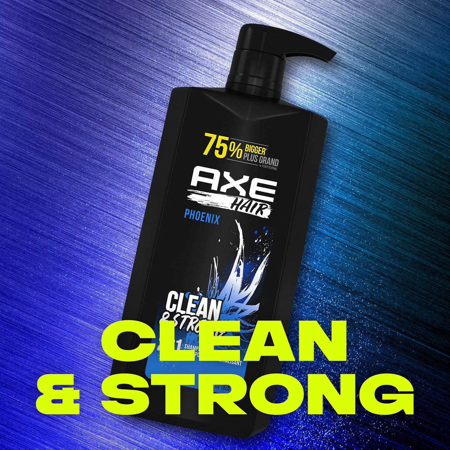 AXE Wash and Care for Clean and Strong Hair Phoenix 2-in-1 Shampoo and Conditioner Crushed Mint and Rosemary 100 percent Recycle