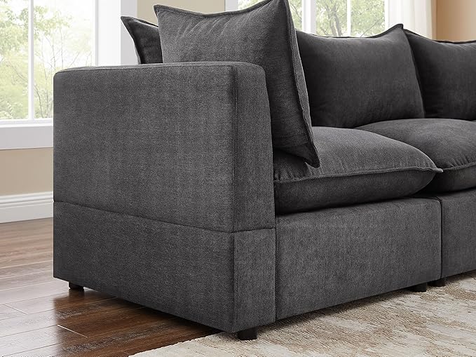 VANOMi Modular Sectional Sofa, 6 Seater Sleeper Sectional Sofa Modular Sectional Couch for Living Room, Sofa Bed-M