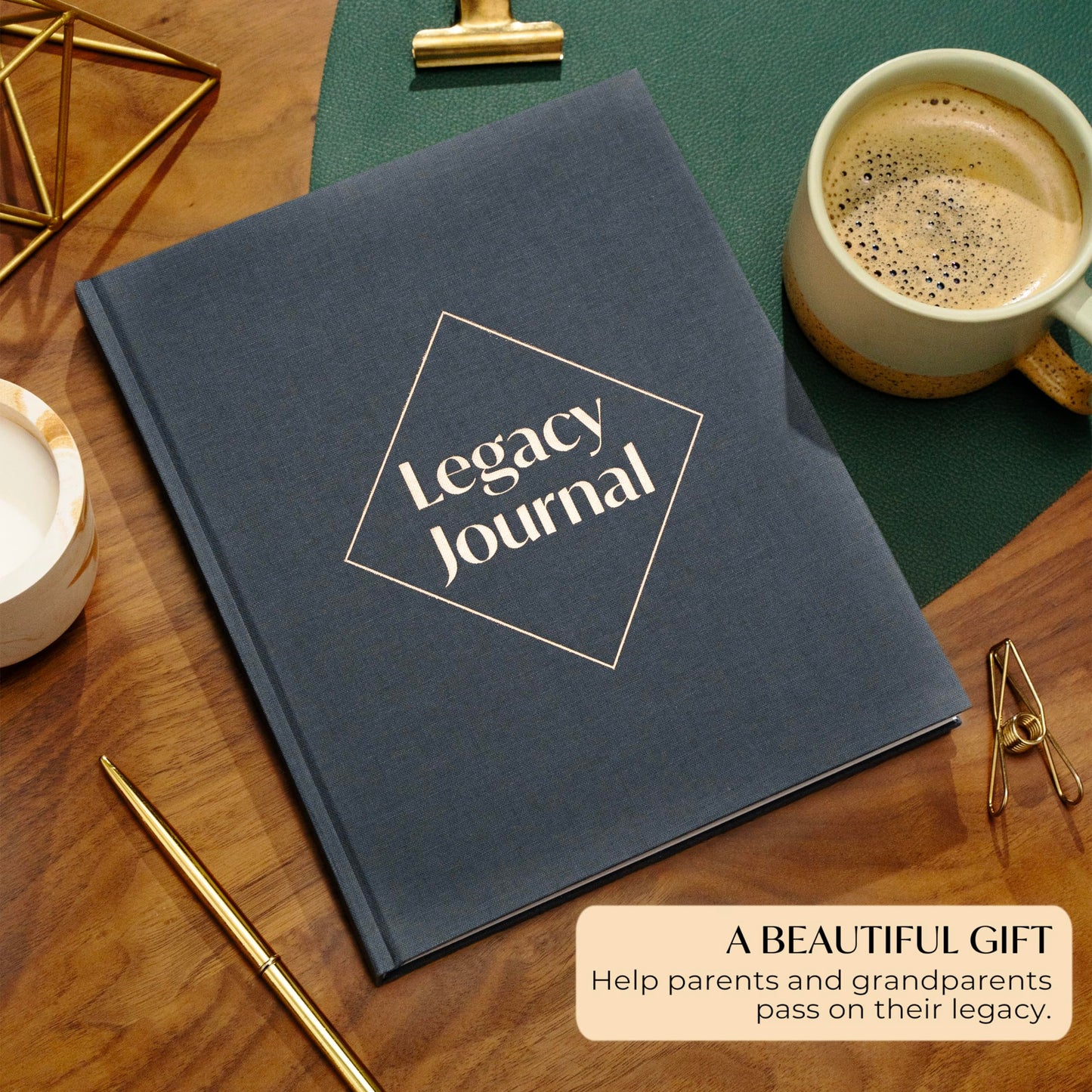 Skyline Grandparent Memory Book – Family Tree & Legacy Journal – Birthday Gifts for Nana, Grandpa & Grandma from Grandchildren (Space Blue)