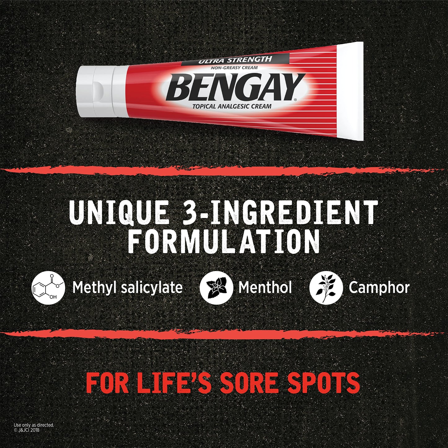 Bengay Ultra Strength Topical Pain Relief Cream, Non-Greasy Analgesic for Minor Arthritis, Muscle, Joint, and Back Pain, Camphor, Menthol & Methyl Salicylate, 2 oz Packaging May Vary (Pack of 2)