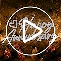 SYLHOME Happy Anniversary Led Neon Light Sign Family Business Celebrate Banner Wall Sign Decor Birthday Wedding Anniversar...