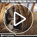 Black Sierra XL Trip-Lite Hunting Stool w/Backrest, Lightweight Portable Fishing Chair w/Cupholder and Carry Strap, Suppor...
