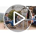FAIR WIND Oversized Fully Padded Camping Chair, Heavy Duty Quad Fold Chair Arm Chair Support 350 LBS with Cup Holder, Coll...