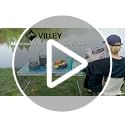 VILLEY Folding Camping Table 3FT, Adjustable Height Portable Aluminum Table with Handle, Lightweight Foldable Table for Ou...