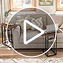 HOOBRO Foldable End Table, C Shaped Side Table with Storage Shelf, Small Snack Table Suitable for Living Room Bedroom Smal...