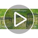 Anbte Folding Grill Table, Aluminum Camping Table Adjustable Height Max 27.5" Picnic Table Outdoor Table, Lightweight, Por...