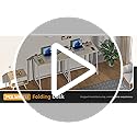 POLWKZU Folding Desk Small Foldable Desk for Small Space, 31.5 Inches Writing Computer Desks in Study, Home Office Foldabl...