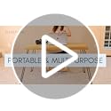 Sleekform Wood Folding Table - Portable Folding Desk - No Assembly Easy Fold Desks for Small Spaces - Space Saving Collaps...