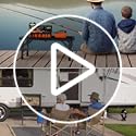 VINTEAM Camping Folding Table with Adjustable Height, Lightweight Portable Outdoor Picnic Table, BBQ Grill Side Table, Dur...